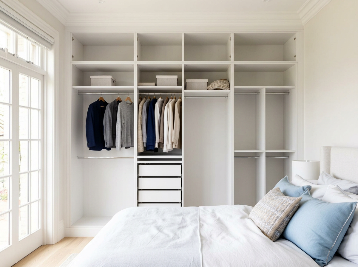 Modern Built-in 2.7m — cabinet carcases, doors removed